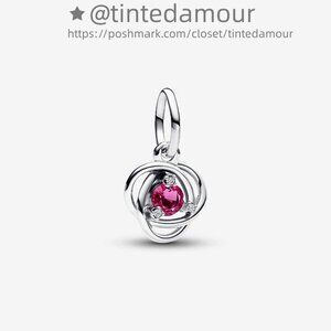 Pandora October Pink Eternity Circle Dangle Charm